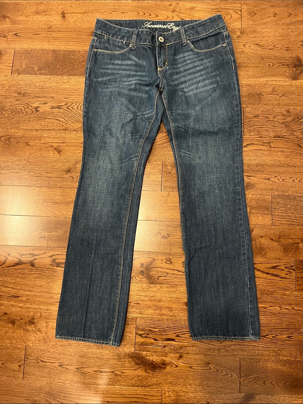 American Eagle Outfitters Dark Blue Women’s Straight Jeans Size 10